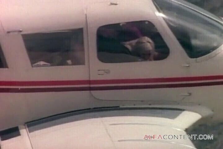 blonde sucking hard dick plane