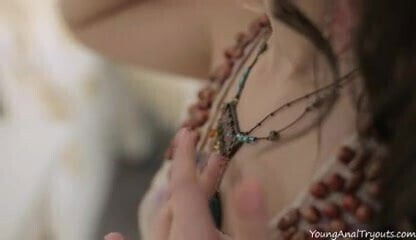 Nina gets her virgin ass fingered and then fucked