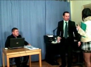 4-eyed girl gangbanged creamed