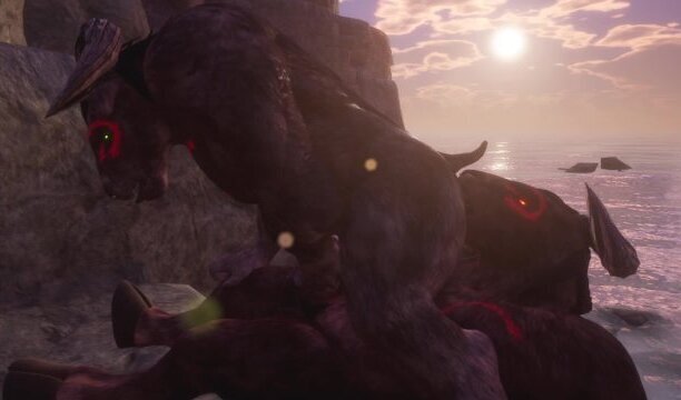 Minotaurs Fuck Each Other Hard (Anal Licking Dick) Furry Porn Wild Side Furries