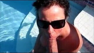 blow job in the pool