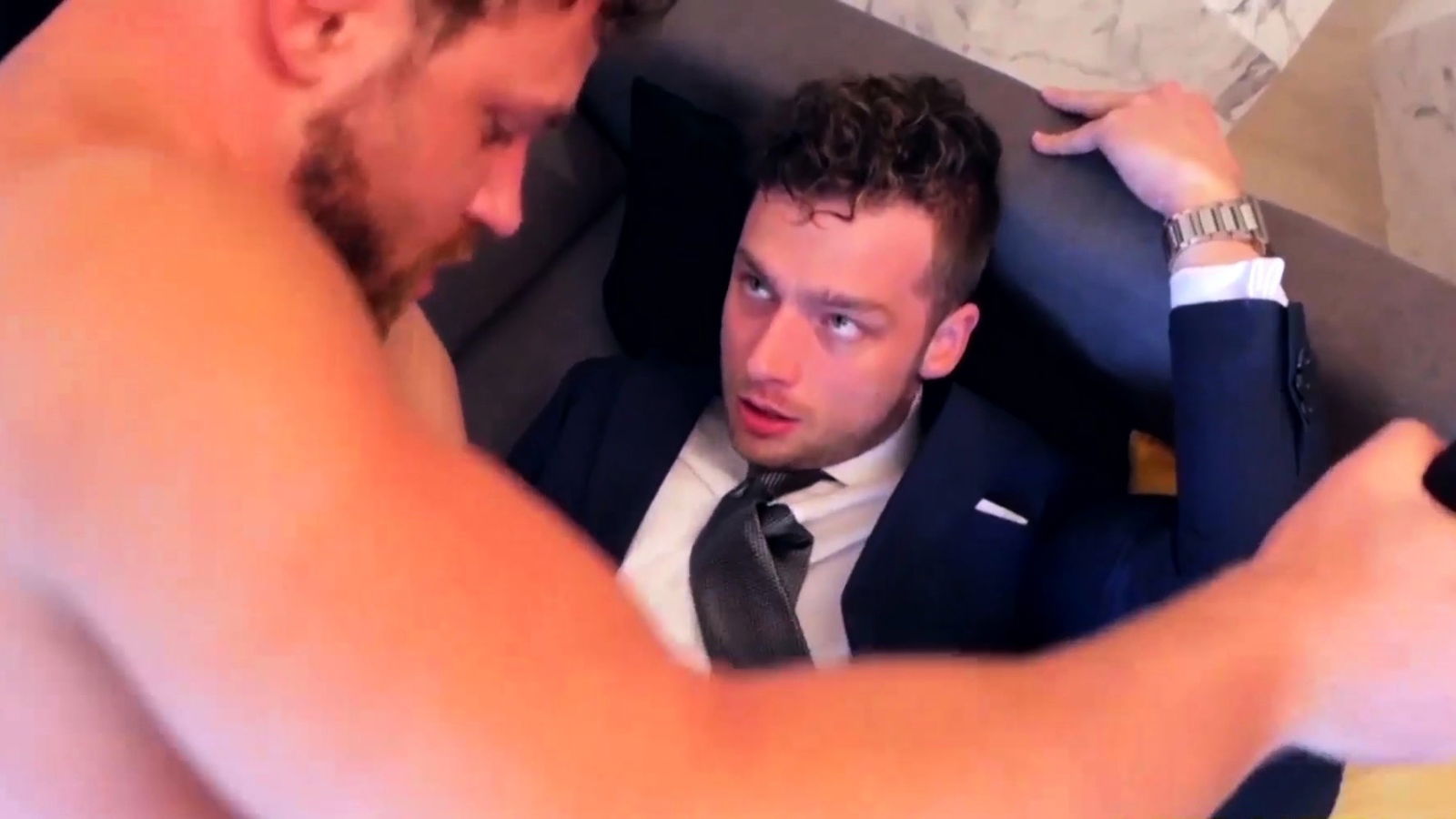 MENATPLAY Men In Suits Damon Heart And Logan Moore Ass Breed