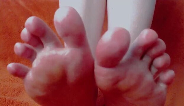 Extremely Sensitive Feet playing with Vibrator. Feet, Soles Toes teasing.