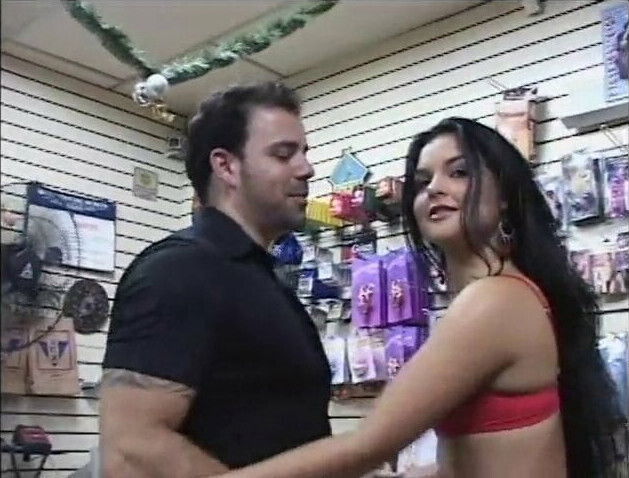 Young Latina rides dick store