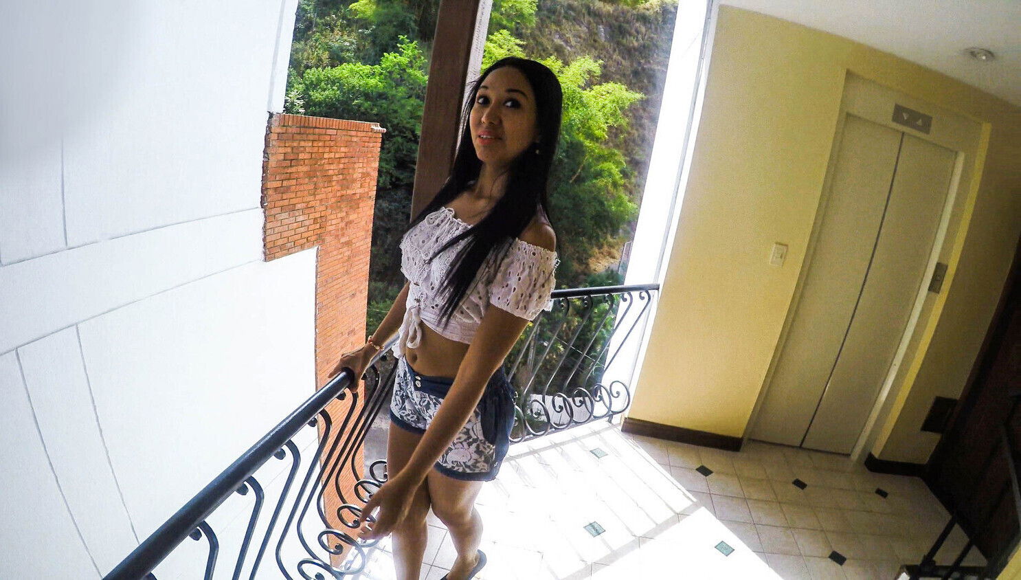 Hottest whore Medellin throat fucked with facial cumshot