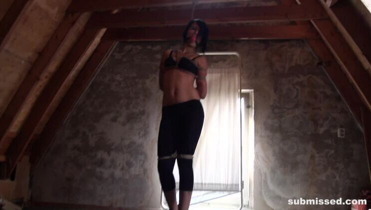 Lucy string bound tight ballgagged