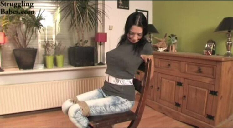 Leyla Chair-tied Cleavegagged