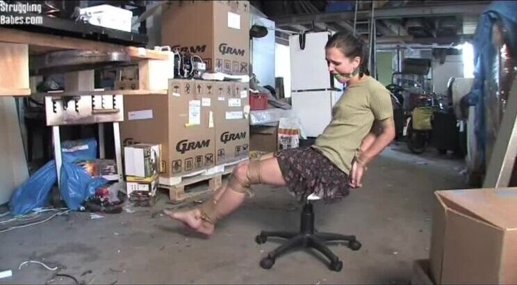 Veronika chair-tied ballgagged tit-grabbed