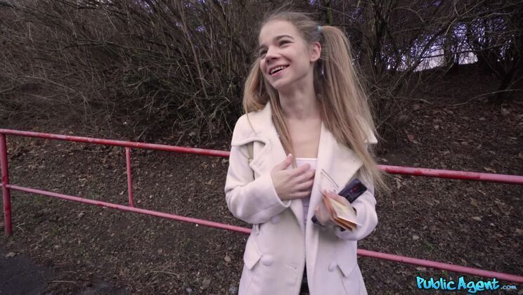 Teen gives blowjob forest