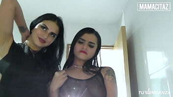 MAMACITAZ (Melina Zapata, Julia Cruz) Curvy Pierced Latina Cucks Boyfriend With Perfect Tattooed Friend Full Scene