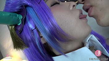 【Hentai Cosplay】Blue hair cosgirl creampied gives blow after fuck! Intro
