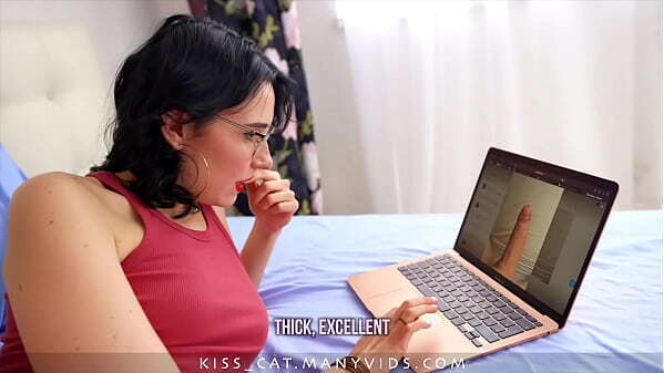 Kisscat Dick Masturbates with Dildo Vibrator Kisscat.xyz