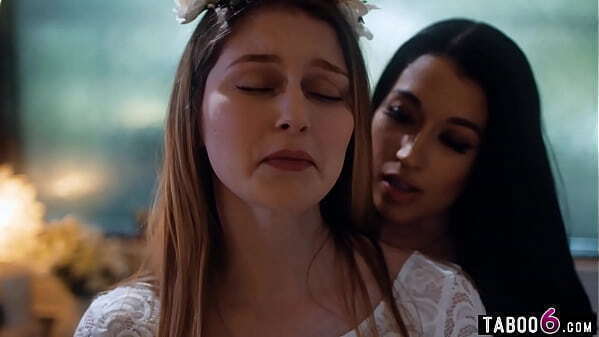 Huge unhappy young bride Bunny Colby lesbian with teen Alex Coal