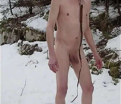 training d'_un dans neige