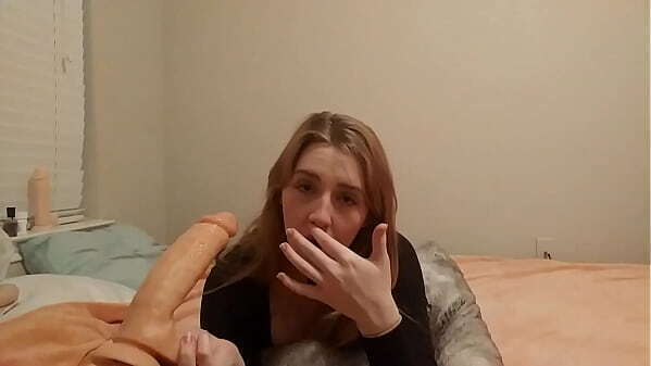 Extremely Long Thick Dildo Mouth Deepthroat Dirty