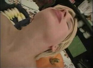 french blonde fuck in the kitchen