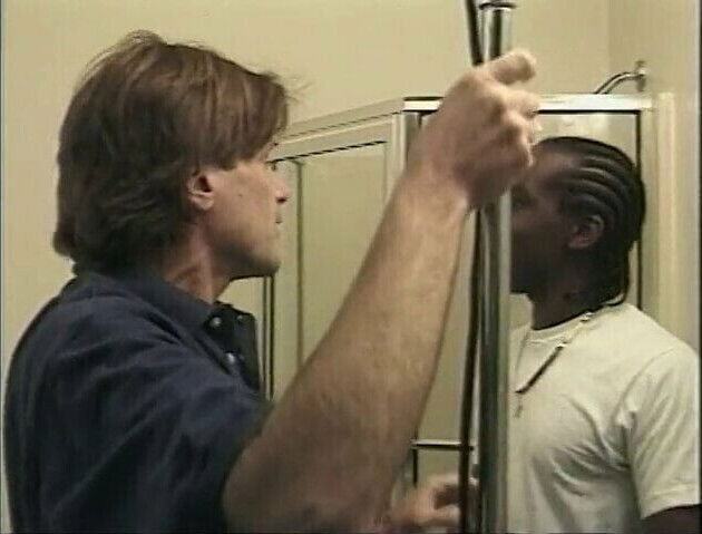 Beautiful ebony sucks masculine dudes’ cocks then gets