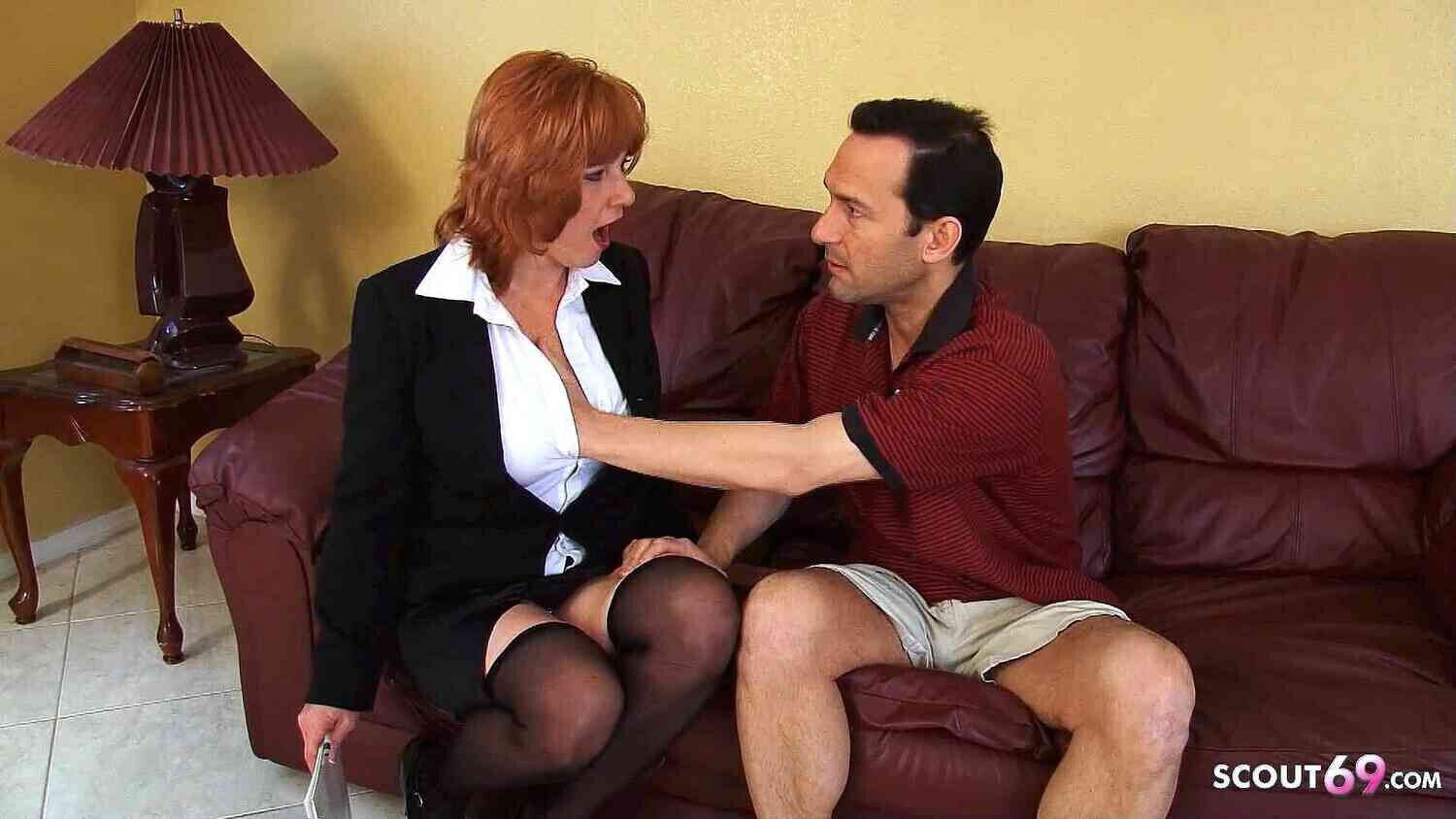 Curvy Redhead Mature seduced Rough Fuck Neighbour