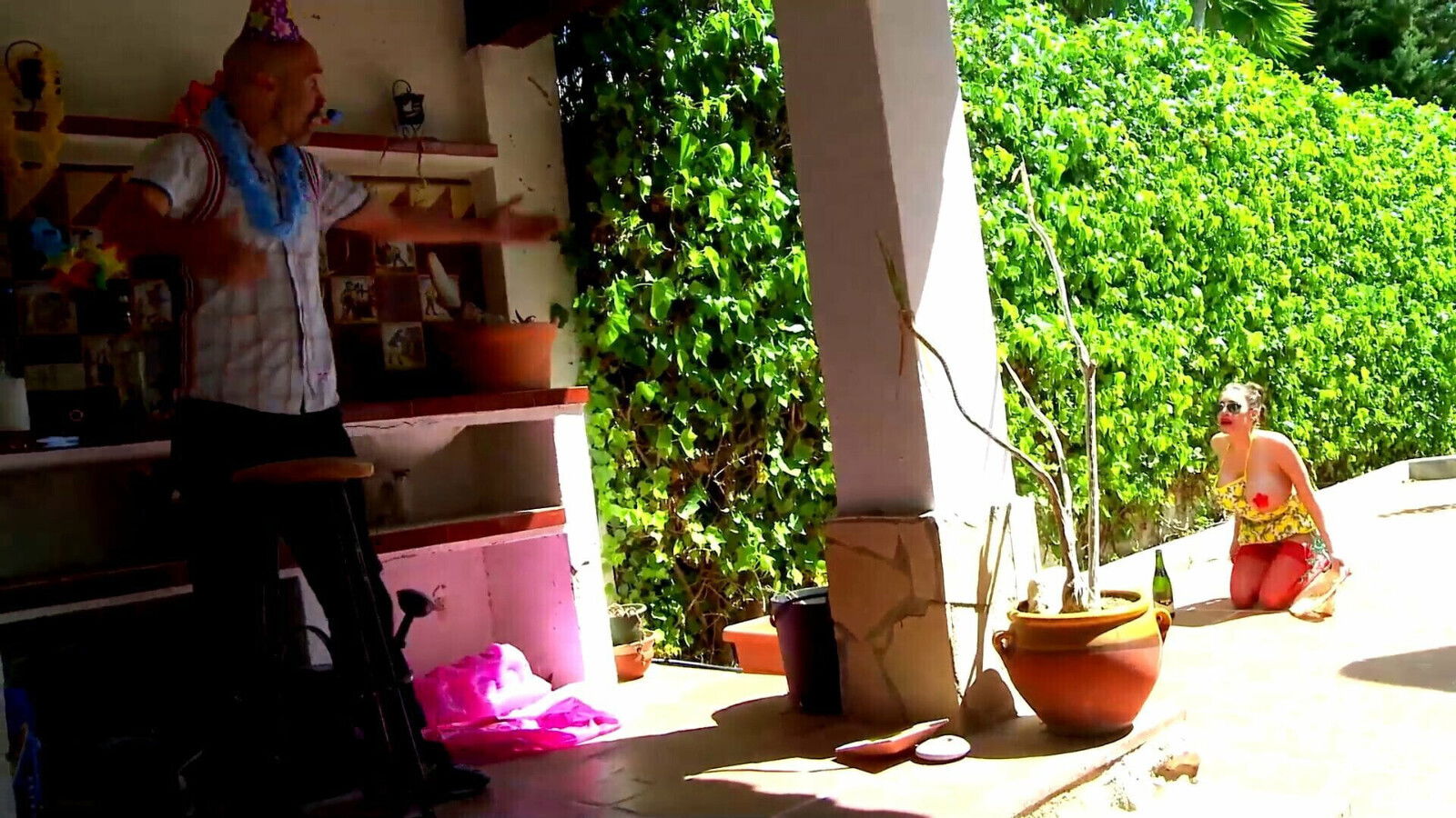 Party stockings fucking hard