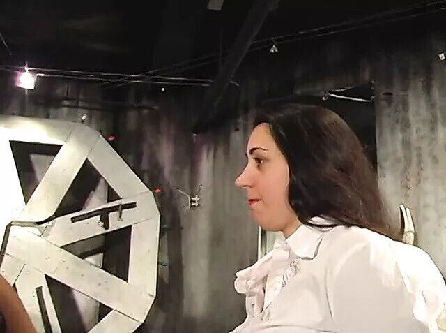 Juggy blond femdom female parent sticks clothespins