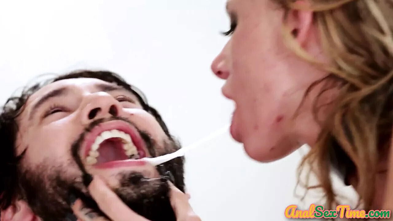 Busty tattooed deepthroating while anally drilled