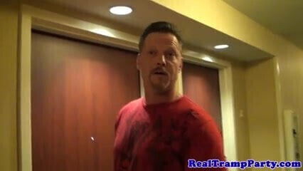 Real party amateurs creampie session hotel room with