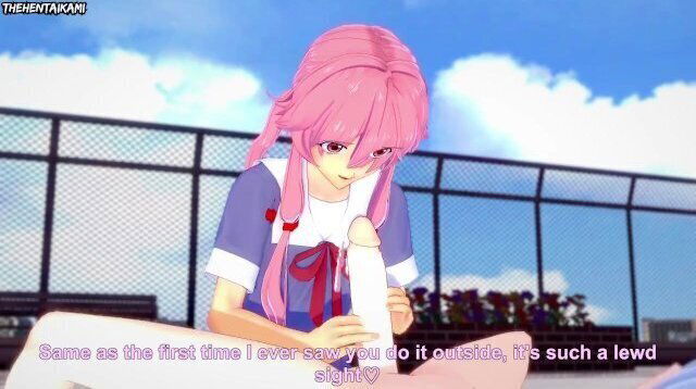 Yuno Gasai Stalks School Rooftop Uncensored Hentai