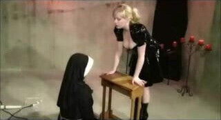 Chubby Lesbian Nun Dominated By A Lesbian