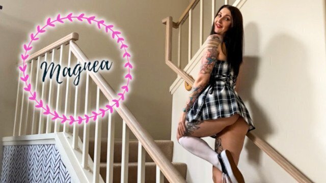 Cute Girl Plaid Skirt Does Christmas Booty Clap