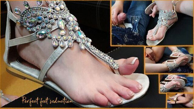 Pussy rubbing shoejob handjob seduction with denial