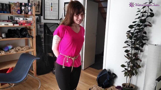 Three neck ties: Standing, Hogtied choking, Balltied