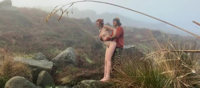 Hippie teens PUBLIC NATURE FUCK by river, blowjob and standing hard fuck