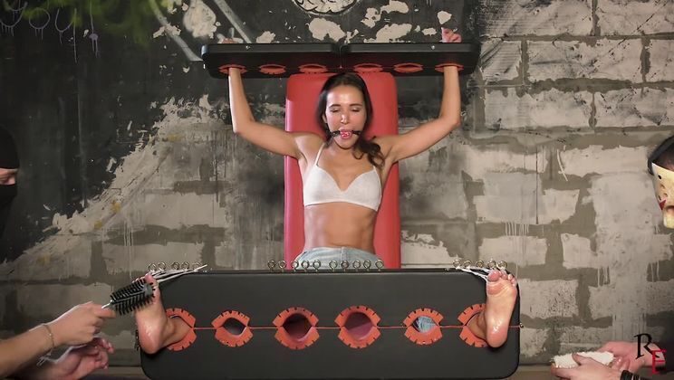 Sebastyana. First time tickling