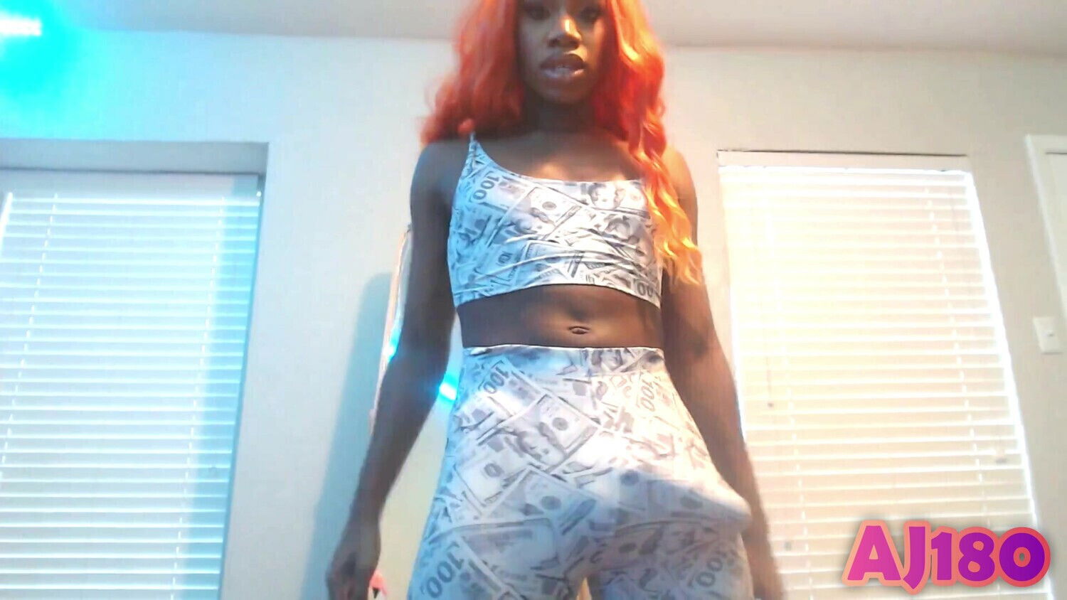 AJ180: BLACK BARBIE SHOWING BRICK BULGE