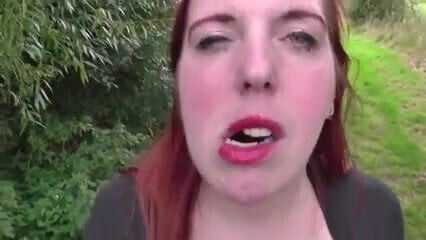 Redhead german MILF dogging