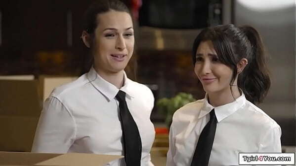 Busty tgirl Khloe fucks coworker