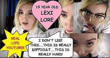Real life Youtuber 19 year old Lexi Lore &quot_I don'_t like this...This is really difficult...I thought you said I just had to lick the sides!&quot_ shows off her braces and talks dirty while sucking off dirty old man Joe Jon