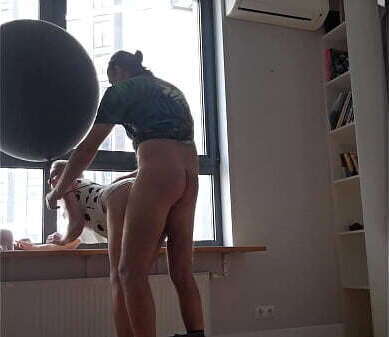 Grandfather took granddaughter during holiday fucked hard near window