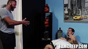 Aiden Joseph intense threesome with older handsome stepuncles Alex Tikas &amp_ Julian Torres