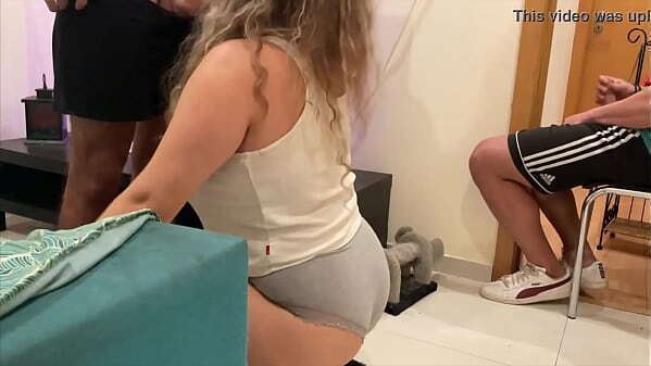 AMATEUR WIFE SHARING-CUCKOLD HUSBAND masturbates while WIFE FUCKS SUCKS another