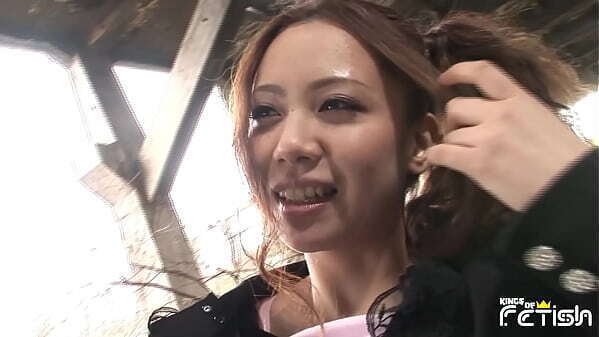 Japanese chick with teases fingers hairy pussy