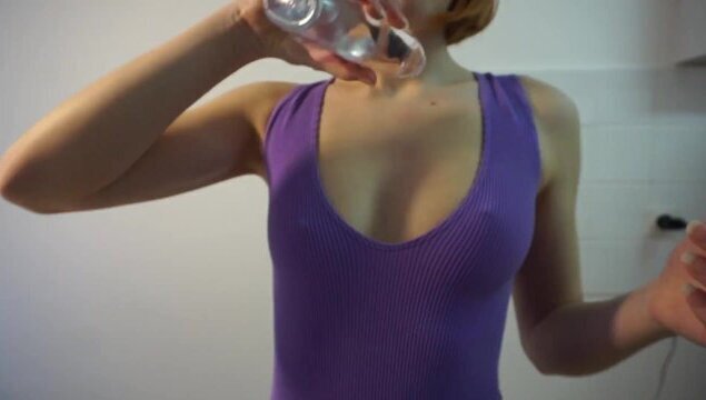 horny filming playing with just creampie