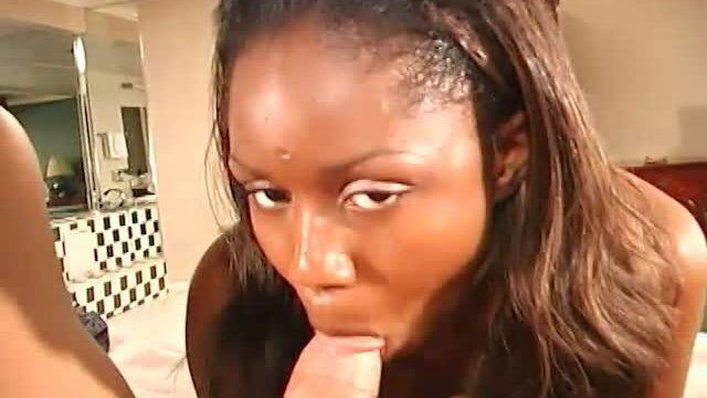 Sweet Ebony Teen KISS PROMISE Facial Blowjob