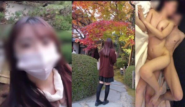 個人撮影　素人女子大生と京都旅行で観光した後、ヘトヘトになったカラダで激しい生セックス/ドスケベボディ/日本人/変態カップル/乳首舐め