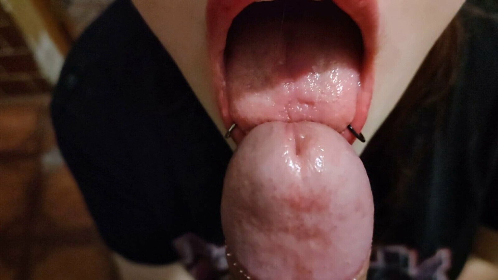 Very deep blowjob from cute girl