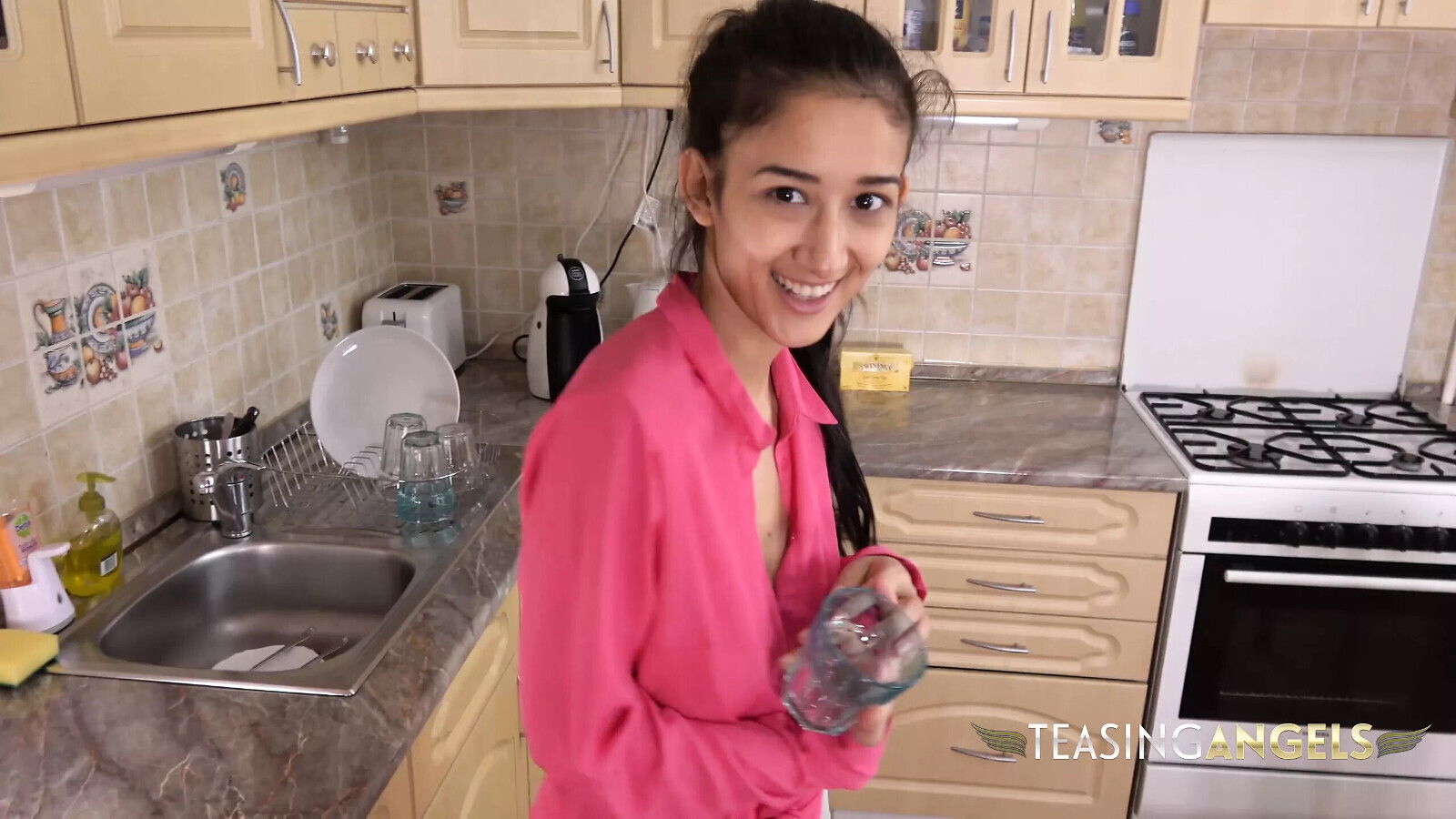 Busty yoga sucks rides boyfriend's dick