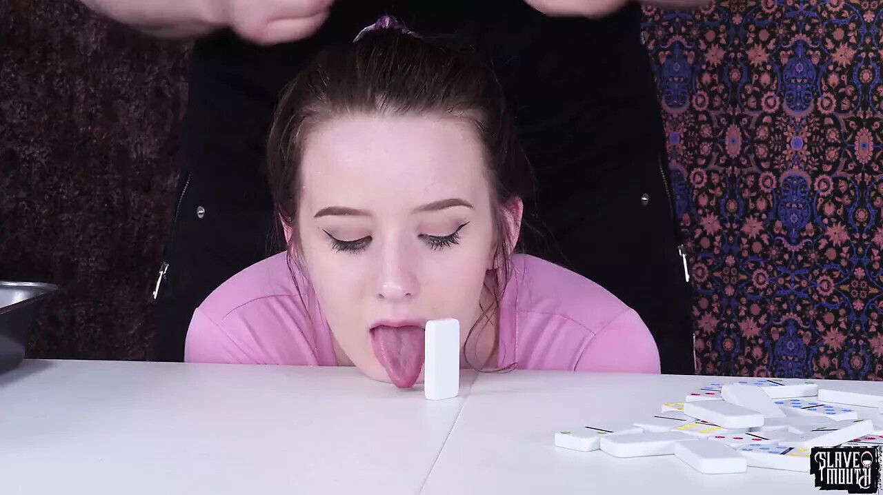 Oral slave teen sucks dom’s
