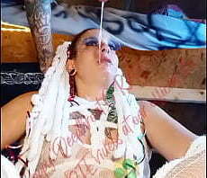 Sloppy throat fuck cosplay