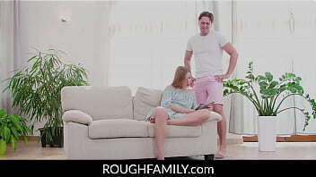 Tiny Niece Rammed by Uncle at Living Room