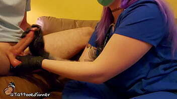 CORONA VIRUS patient gets milked by REAL NURSE